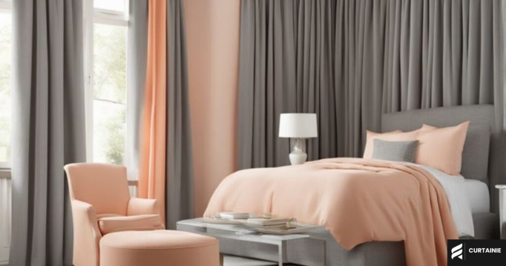 what color curtains go with a grey and white bedroom