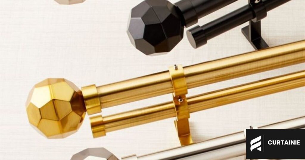 curtain hardware guide rods rings tiebacks