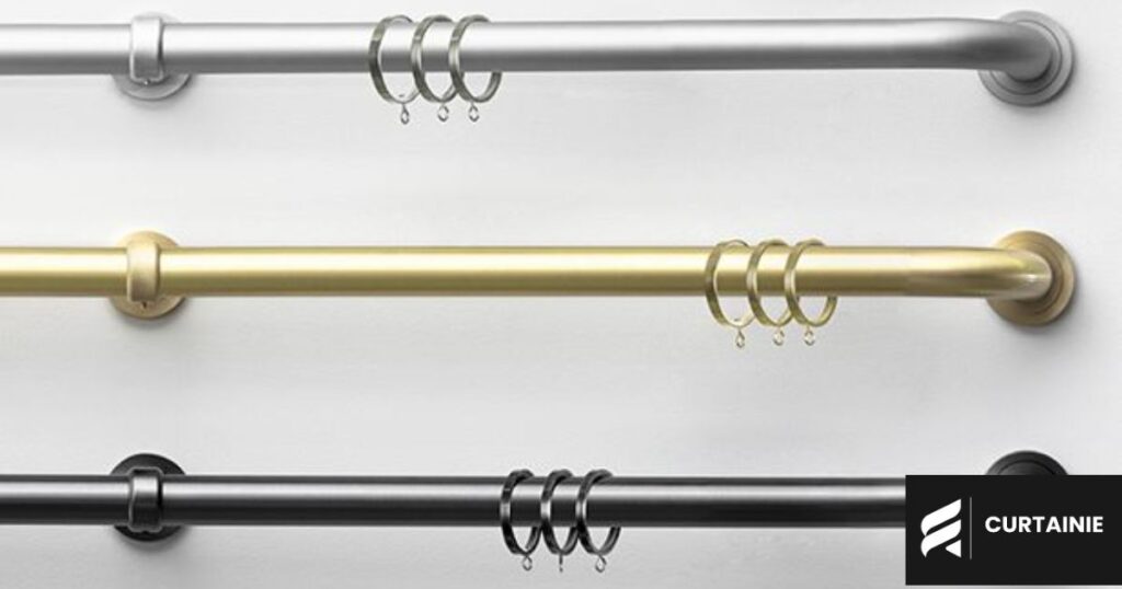 curtain hardware guide rods rings tiebacks