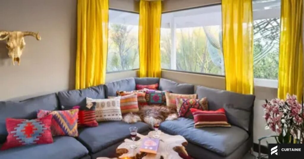 what color curtains go with gray couch