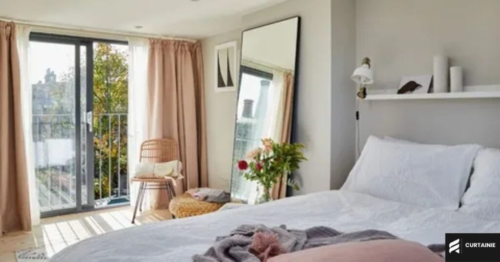 what color curtains go with a grey and white bedroom