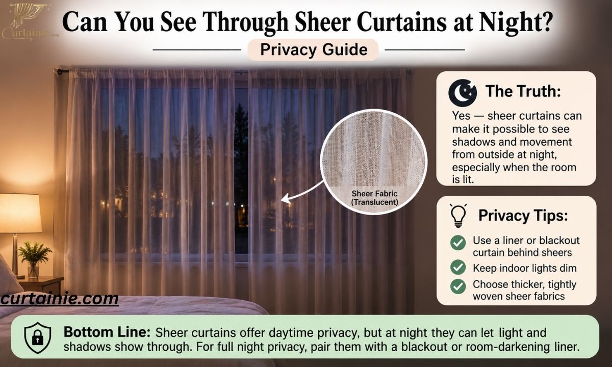Can You See Through Sheer Curtains at Night? Privacy Guide