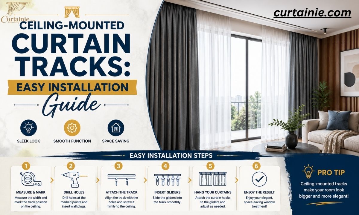 Ceiling-Mounted Curtain Tracks: Easy Installation Guide