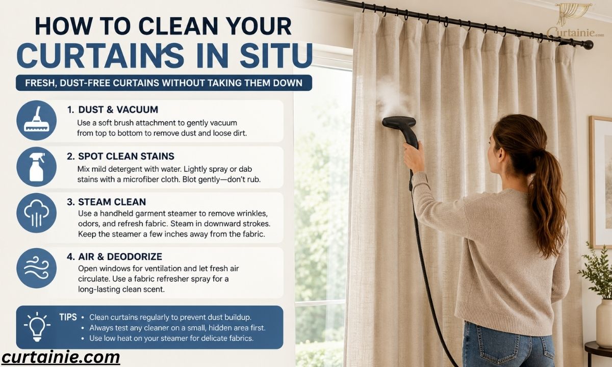 How to clean your curtains in situ without taking them down