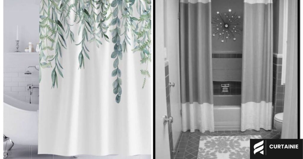 pillow double shower curtain bathroom upgrade