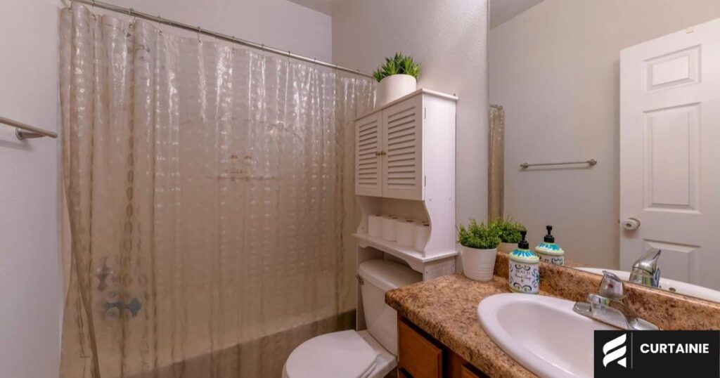pillow double shower curtain bathroom upgrade