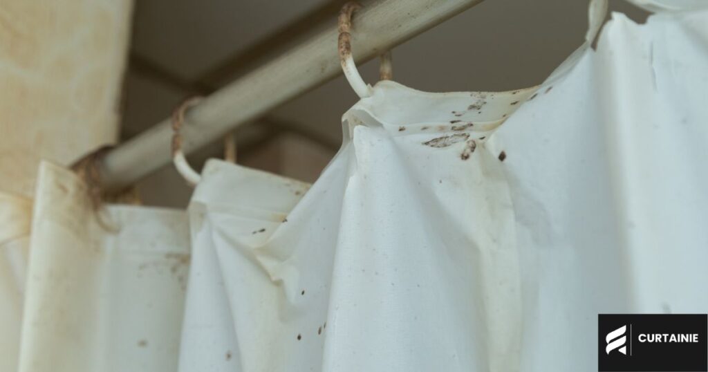removing mould from curtains