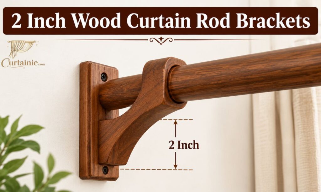 2 Inch Wood Curtain Rod Brackets