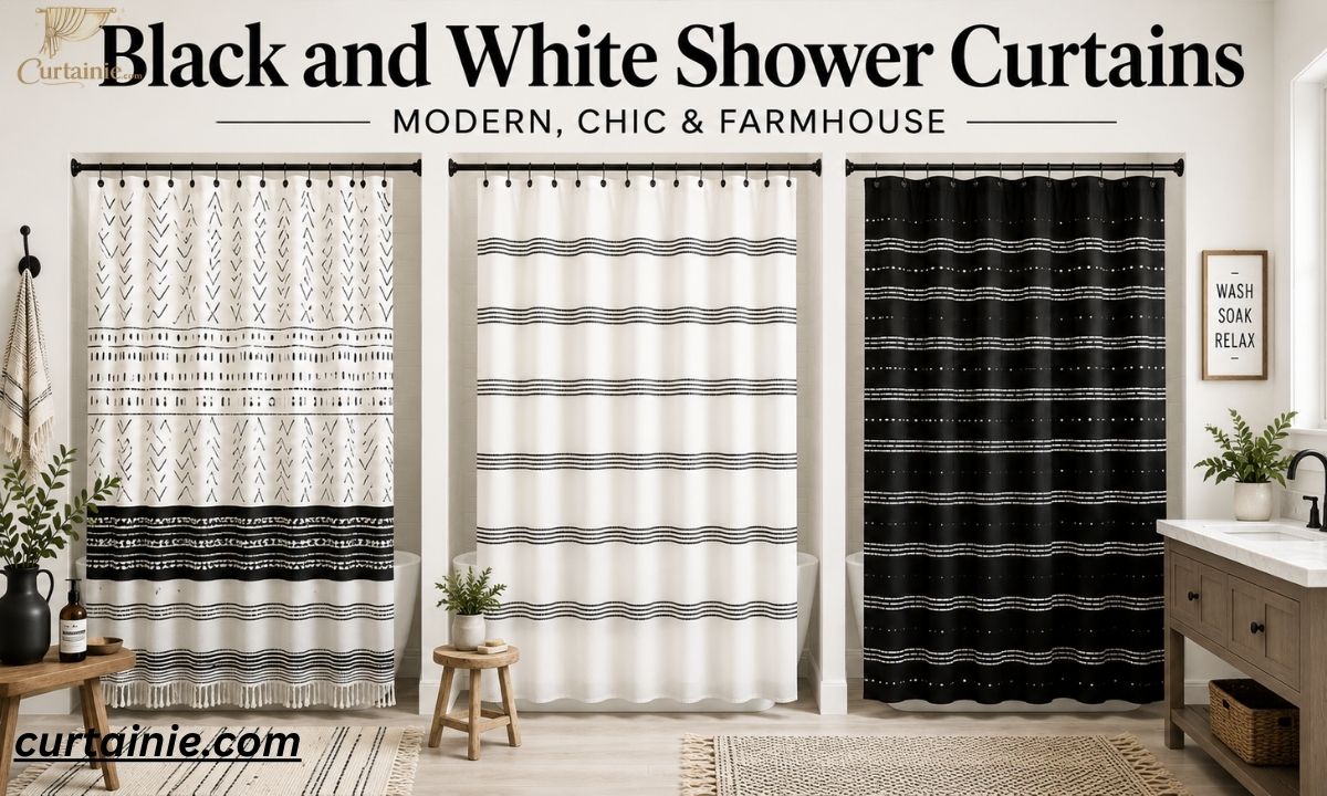 Black and White Shower Curtains – Modern, Chic & Farmhouse 