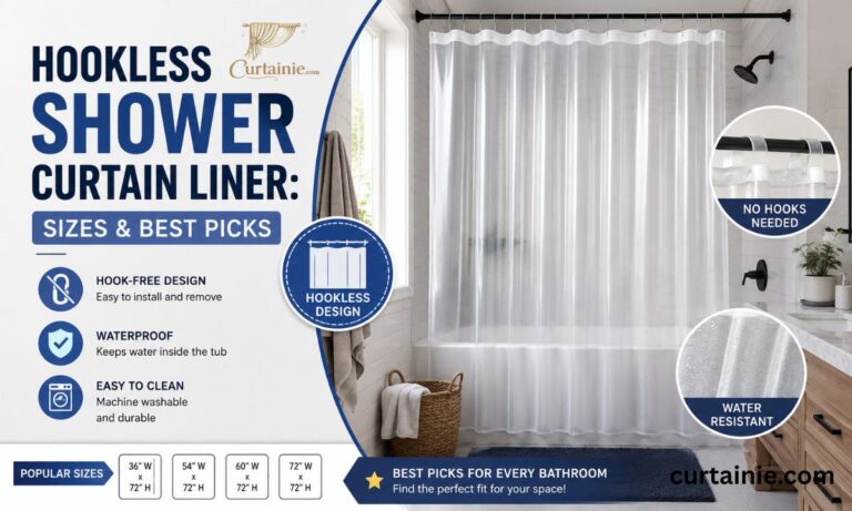 Hookless Shower Curtain Liner: Sizes & Best Picks
