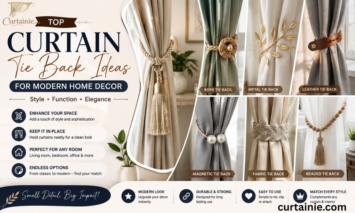 Top Curtain Tie Back Ideas for Modern Home Decor