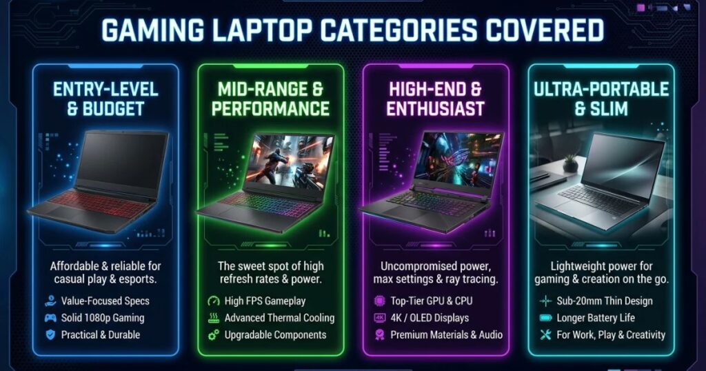 Gaming Laptop Categories Covered