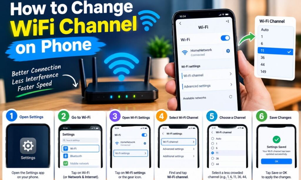 How to Change WiFi Channel on Phone