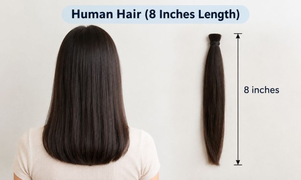Human Hair (8 Inches Length)
